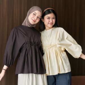 Lumi Blouse – Lengan Balon – Blouse Korean – Blouse Wanita – Atasan Wanita Terbaru – Kemeja Wanita