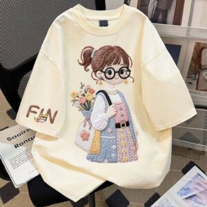 [COD] BASIQUE-FIN girl-/Baju oversize Unisex/Sablon DTF/Kaos atasan wanita korea style/Baju Kaos Distro Pria/Atasan Katun Bangkok/Baju Atasan Wanita premium Terbaru Import