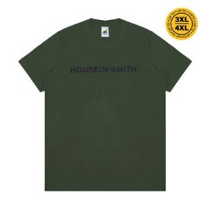 House of Smith Kaos Pria Lengan Pendek – Logo Type TShirt Army – T Shirt