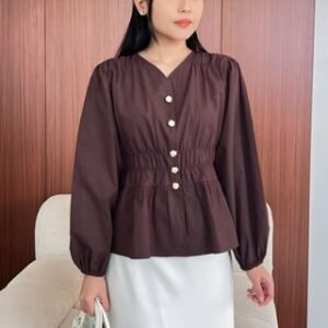 Valerie Blouse | Atasan Wanita Terlaris Blouse Button Kemeja Slimfit