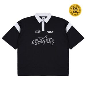House of Smith Polo Shirt Oversize – Stardaze Oversized Polo Shirt Black – Kaos Polo Oversize Pria