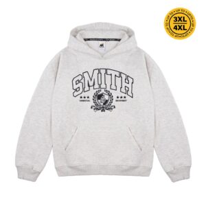 House of Smith Sweater Hoodie Oversized Pria – Badges Embro Oversized Hoodie Heather Grey