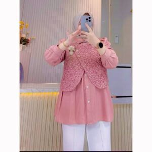 Starla Blouse / Atasan Premium Wanita Terbaru Kemeja Vest Formal Blouse Cantik