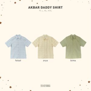 BOHOPANNA – RAYA COLLECTION – AKBAR DADDY SHIRT – Baju Koko – Baju Muslim Laki-Laki – Baju Muslim – Baju Raya