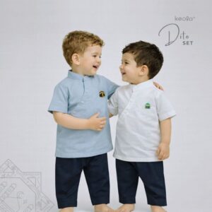 KEOLA – Dito Koko Set – Luxury Look for Little Gentleman | Baju Koko Anak Ramadhan (Setelan Muslim Koko Set Anak) Usia 1 – 6 thn