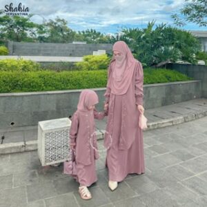 Shahia Servantina – Vanesa Dress Gamis Anak Perempuan Couple Mom & Kids