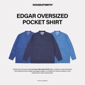 House of Smith Kemeja Pria – Edgar Oversized Pocket Shirt – Long Shirt