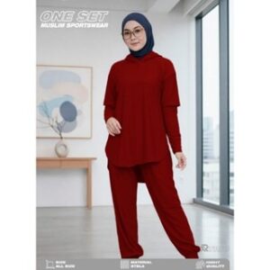 THEREAL.ID – Setelan Atasan Bawahan Muslimah Sportwear Running Zumba