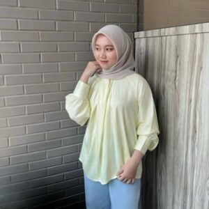 [ FMLY ] Amena Blouse Atasan Wanita Terbaru Bahan Rayon Premium Lengan Panjang Casual