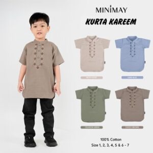 MINIMAY Koko Anak Kemeja Kurta Laki Laki Cowo 1 2 3 4 5 6 7 Tahun Raya Series Kareem