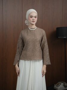 Mayoutfit Meeri Blouse | Blus Wanita Brukat Lace Embroidery Jacquard Modern Renda Bordir Kondangan Lebaran Outfit