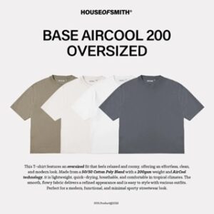 House of Smith Kaos Oversize Pria – Base Aircool 200 Oversized – Oversize T Shirt