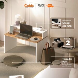 Cubic Meja Lesehan Minimalis / Meja Kerja Komputer Rumah / YAGI LT 81