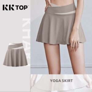 KKTOP – Rok Sport Wanita High Waist dengan Celana Dalam untuk Gym, Badminton, Padel (R001)