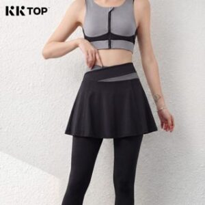 KKTOP – Celana Rok Wanita High Waist | Legging 2 Lapis untuk Yoga/Lari/Badminton (C004)