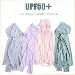 Owngrace Jaket Wanita Anti UV UPF50+ • Jaket Dingin Tipis Cepat Kering untuk Outdoor & Gym