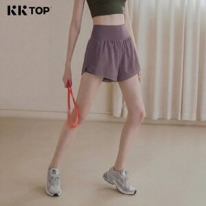 KKTOP – Celana Pendek Olahraga Wanita High Waist Dry Fit untuk Gym, Running & Yoga (CP002)