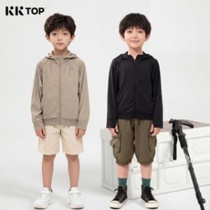 KKTOP-Jaket Anak UPF100+ Anti UV Bahan Ice Silk Dingin Nyaman Cocok untuk Aktivitas Outdoor(KIDS 02)